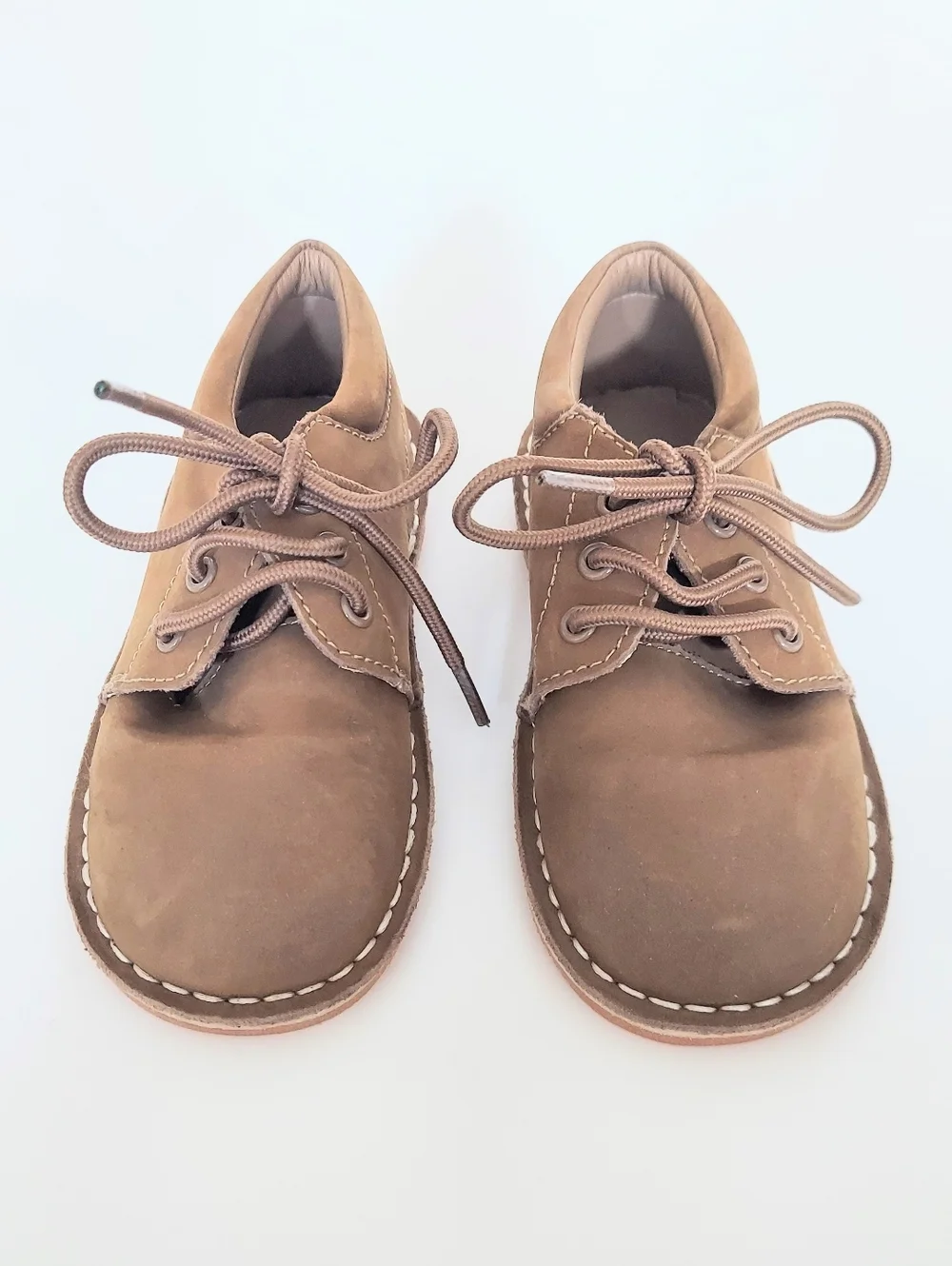 L'Amour Tyler Leather Lace Up Shoe Toddler Boys Size 9 Brown